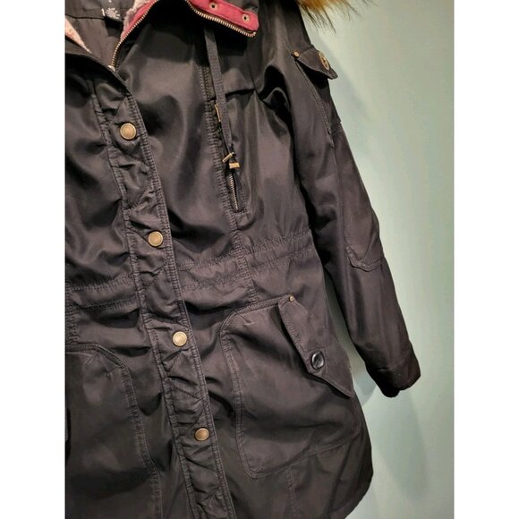 1 Madison Expedition Heritage Collection Black Hooded Parka Winter Coat Sz S - Picture 3 of 9